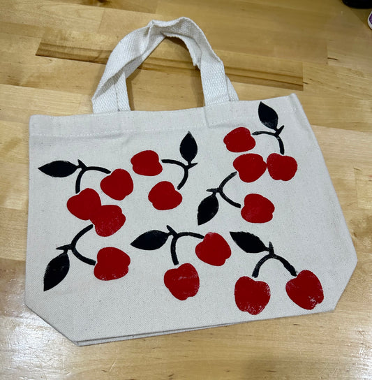 Cherry canvas bag