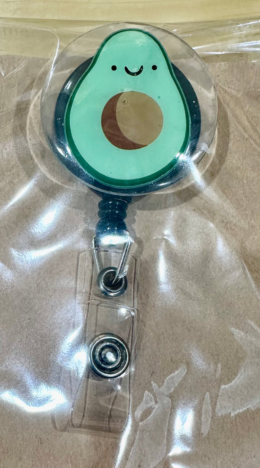 Avacado badge reel with belt clip