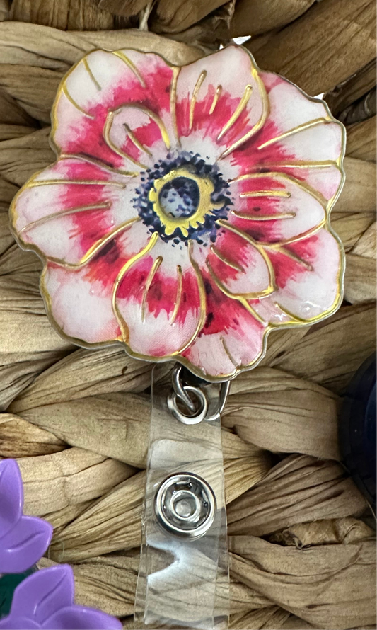 Flower badge reel